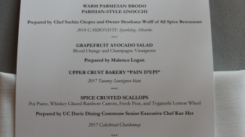Dinner menu